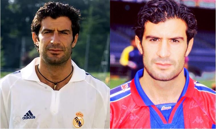 Luis Figo u dresu Reala i Barcelone